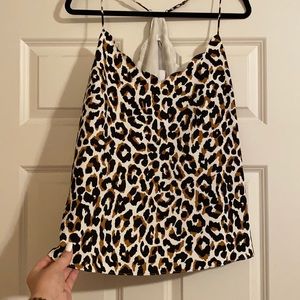 Elegant JCREW Scalloped Cheetah Print Blouse